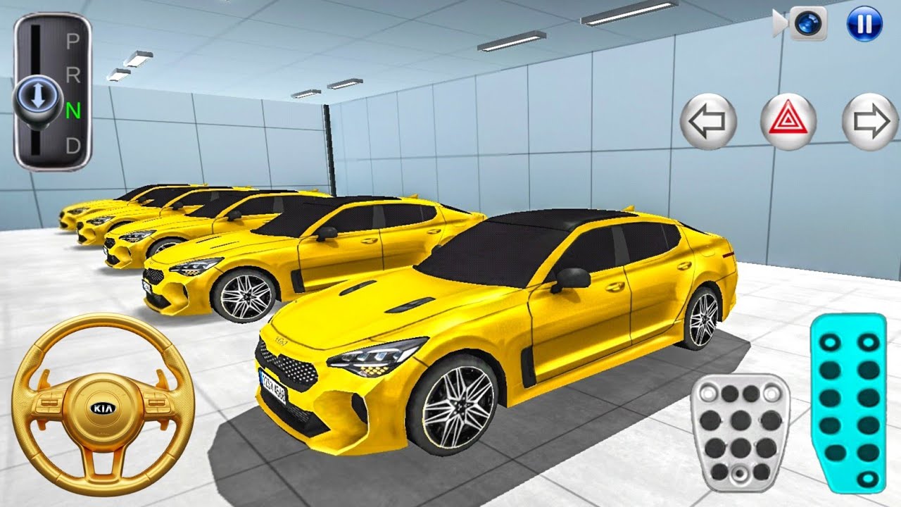 New Golden Kia Cars Stuck at Supercar Store - 3D Driving Class 2026 - Android GamePlay Car Game