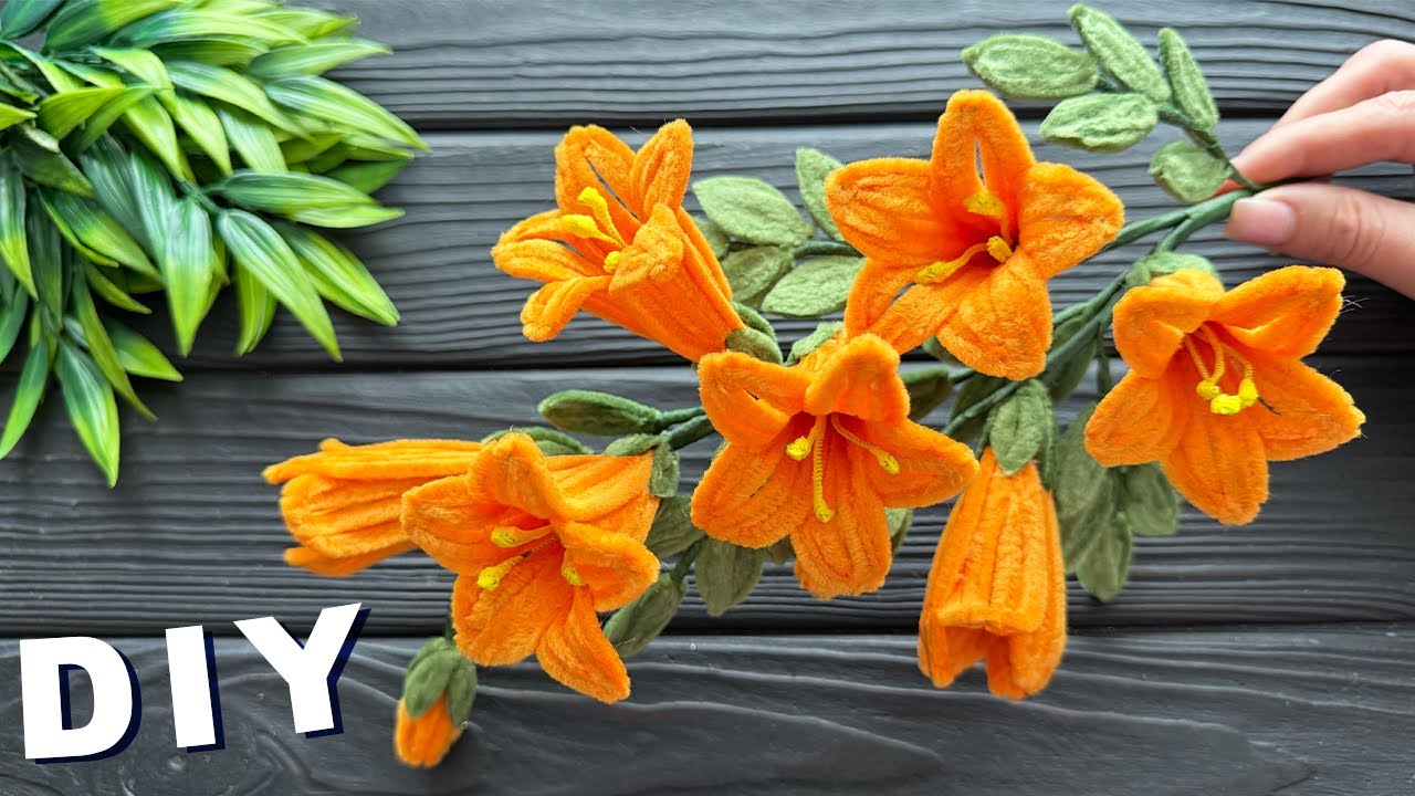 DIY Craft Ideas! How to Make Flowers from Chenille Stems Pipe Cleaner Flowers Ideas