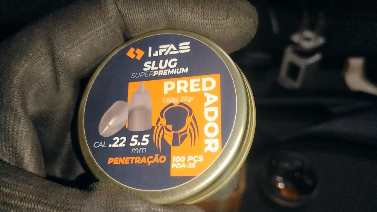 ROSSI R8 BLACK Chumbinho PENETRAÇÃO LFAS PREDADOR 25 grains
