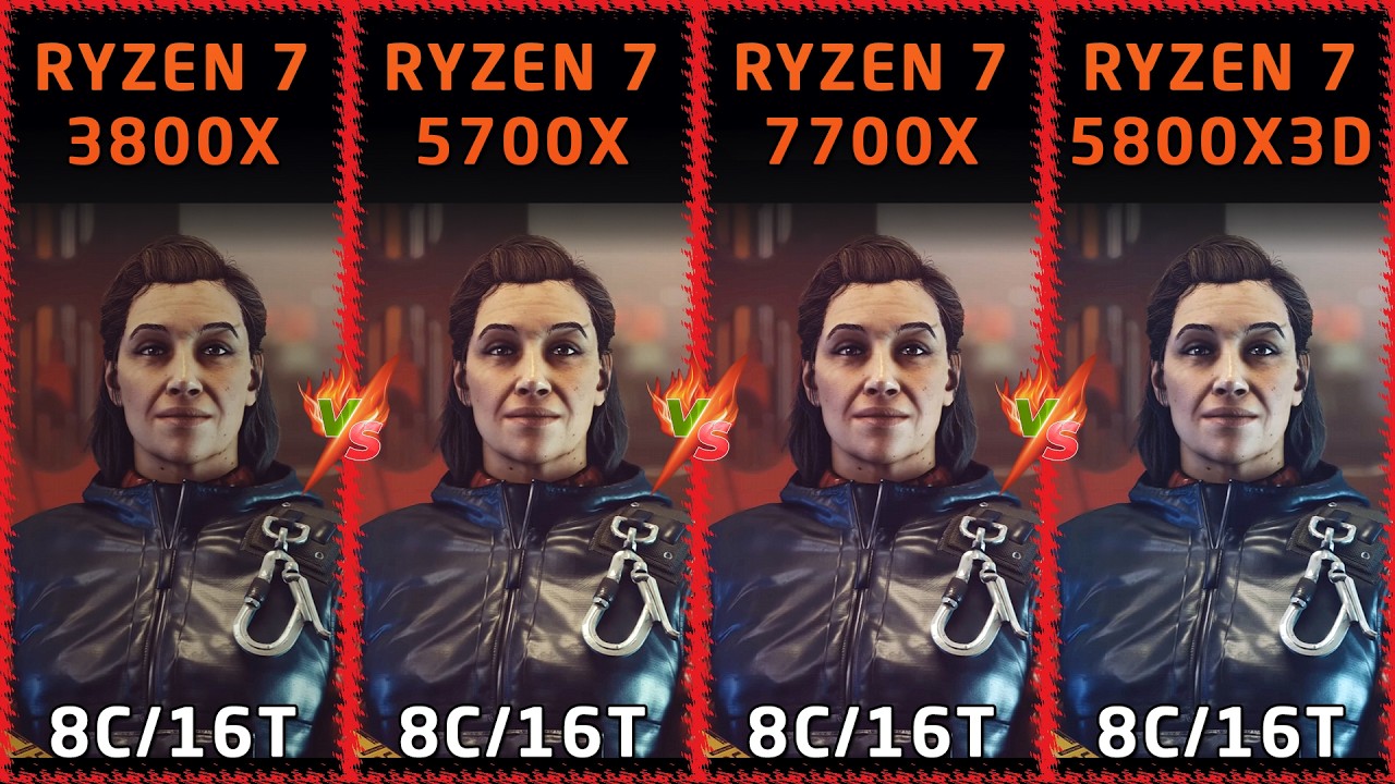 AMD Ryzen 7 3800X vs AMD Ryzen 7 5700X vs AMD Ryzen 7 7700X vs AMD Ryzen 7 5800X3D