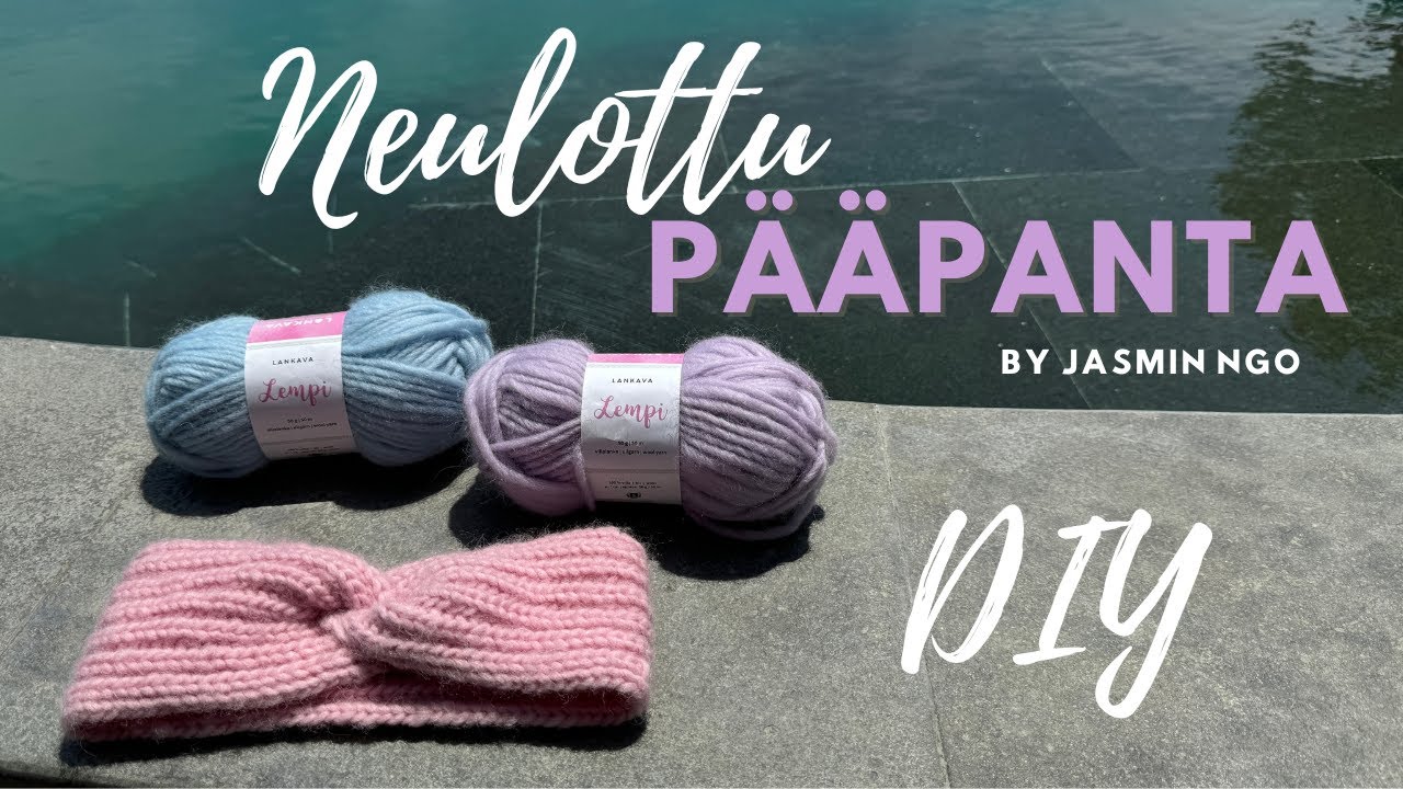 DIY Neulottu pääpantatutoriaali - Soveltuu aloittelijoille