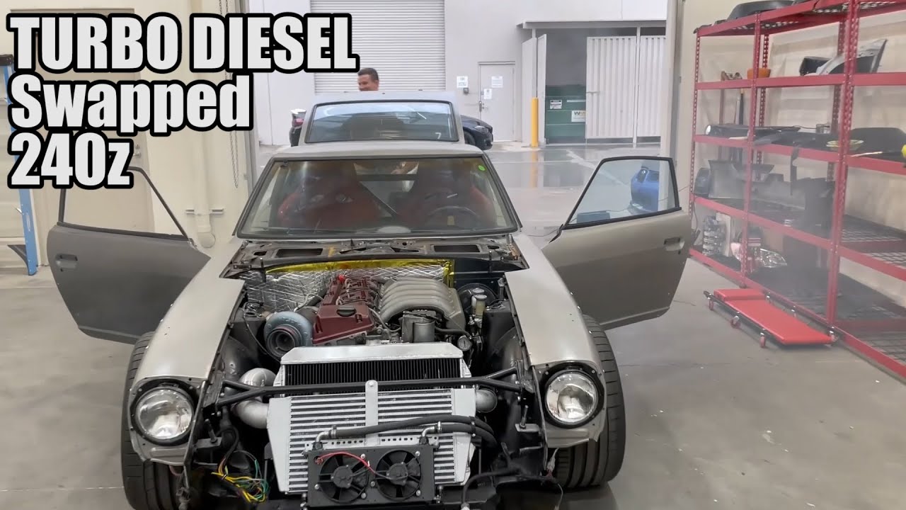 IT'S ALIVE! Turbo Diesel Swapped 240z ROARS to Life! *Final Assembly*