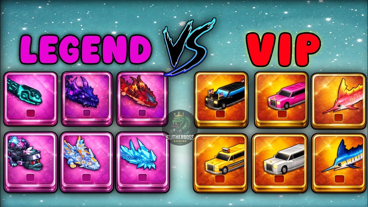 😱SNAKE CLASH IO:LEGEND🆚VIP!MAX LEVEL SKIN COMPARISON—WHO WINS AGAINST BOSSES FROM 6800 to 10200?#231