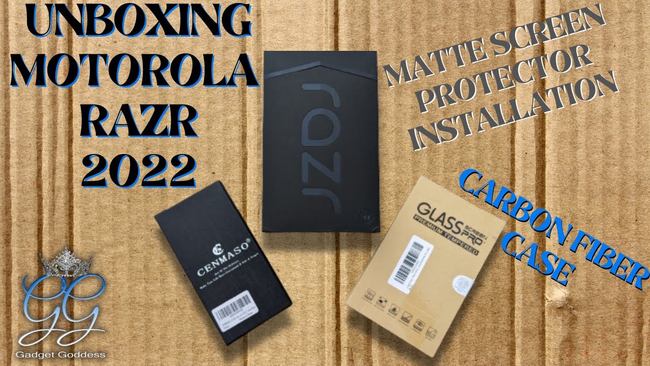 Unboxing Motorola Razr 2022 | Matte Screen Protectors Installation | Carbon Fiber Case