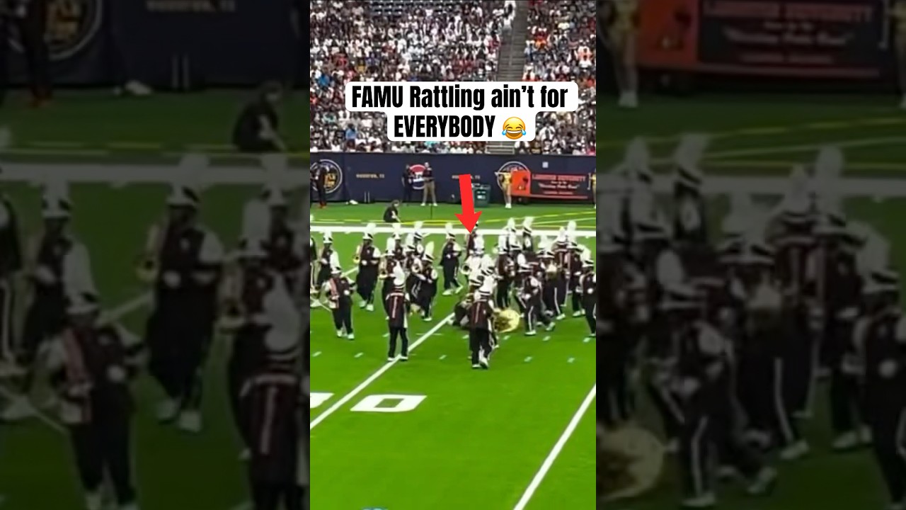 Langston University Tuba player tumbles to the ground at the National BOTB in Houston 🫣#hbcu #botb