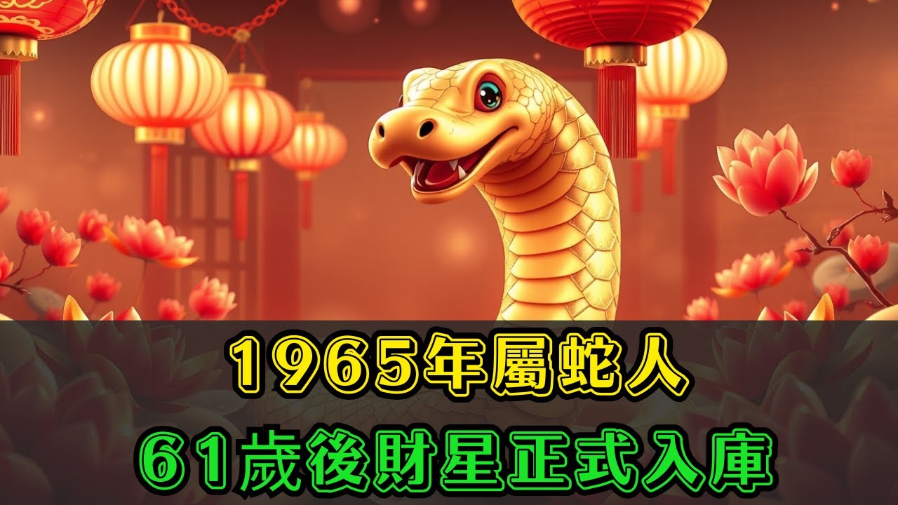 1965年屬蛇逆天翻身！61歲後「財星入庫」，曾小看你的人，今後高攀不起！#1965蛇 #屬蛇2026 #命運逆轉 #財運暴漲 #生肖蛇