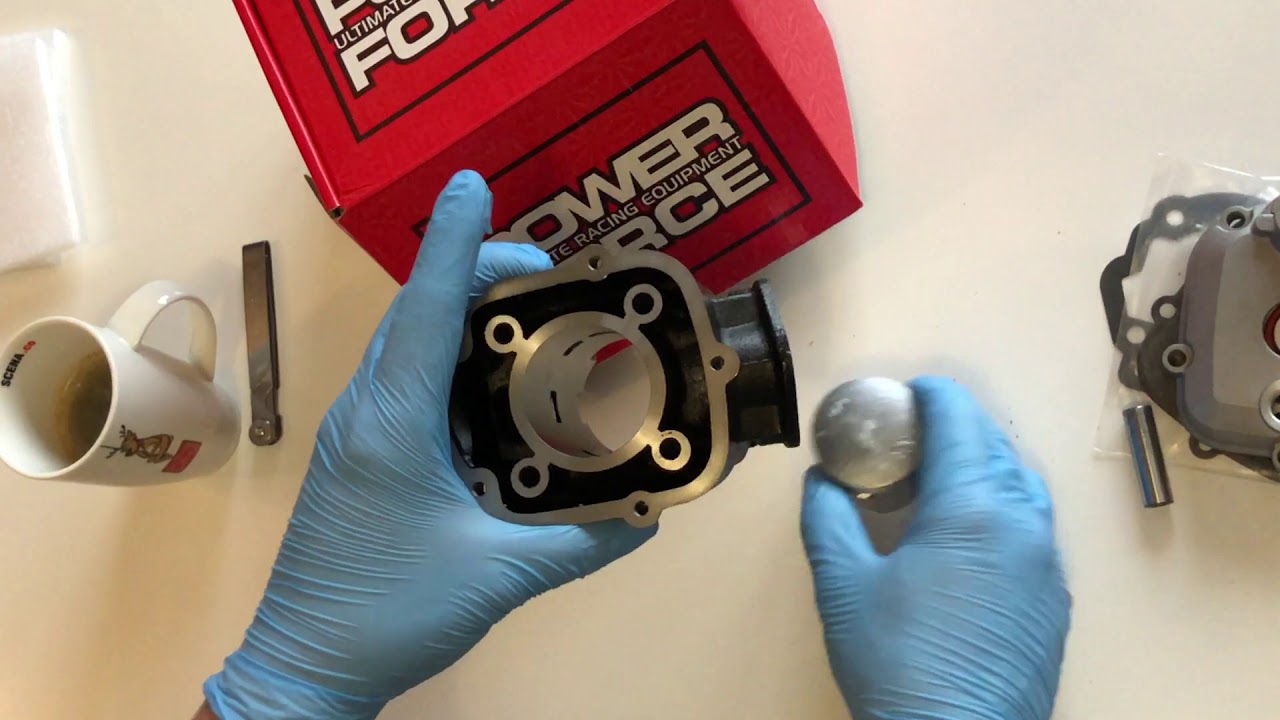 Power Force Unboxing Engine D50B0 Derbi GPR 50 Aprilia RS Senda 2T wymiana cylindra tłoka pierścieni
