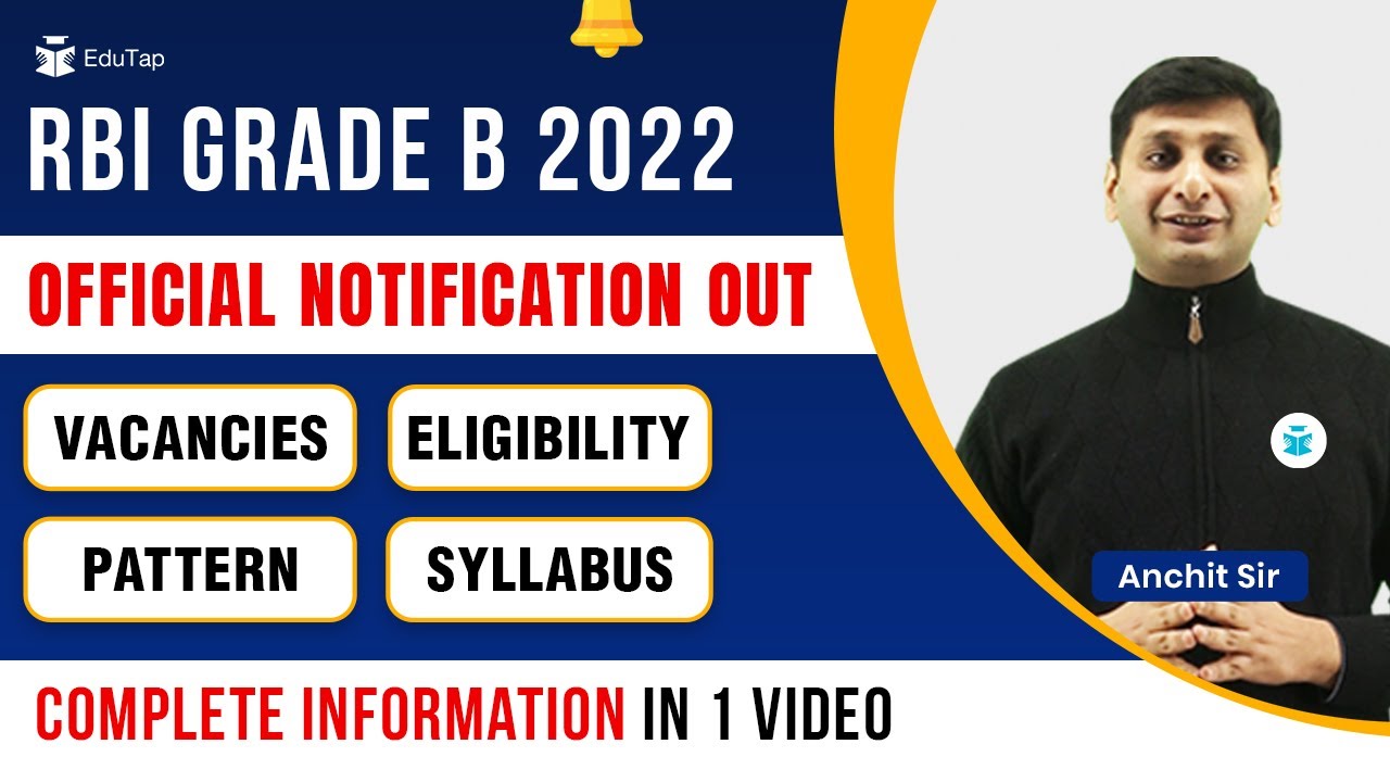 🔴 RBI Grade B 2022 Official Recruitment Notification | Vacancies | Eligibility | Pattern | Syllabus