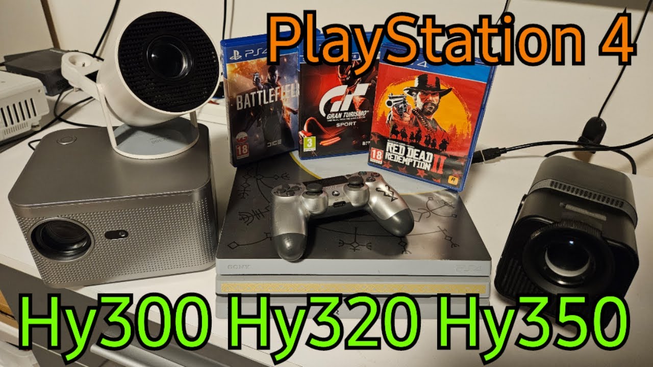 Magcubic Hy300 Hy320 Hy350 i PlayStation 4 porównanie z Casio XJ-M250 DLP Laser