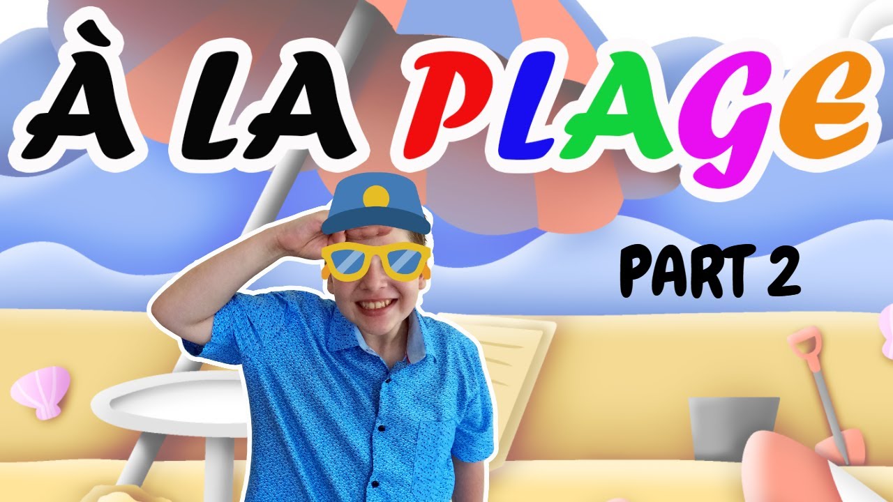 À la plage🏖At the beach⛱French Vocabulary🔎Beginner game🎯Fun learning school activity-Part 1