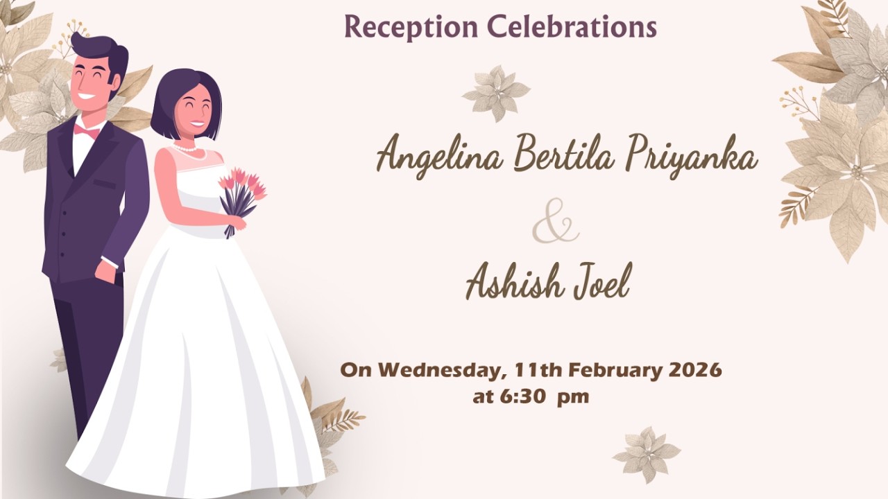 Angelina Bertila Priyanka & Ashish Joel Receptio || Relive Visuals || Hyderabad