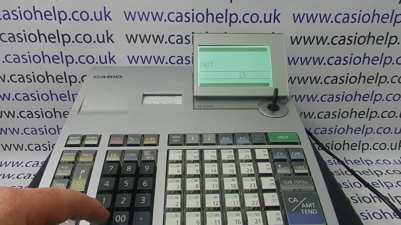 How To Perform A Factory Reset Casio SE-S3000 / PCR-T2100 / PCR-T2300 / PCR-T2400 Cash Register