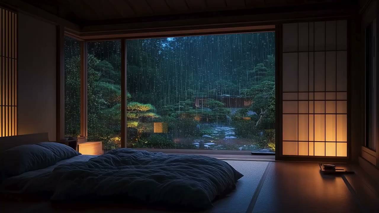 【3M】Heavy Night Rain in a Deep Forest 🌧️ Sleep Better with Powerful Natural Rain Sounds