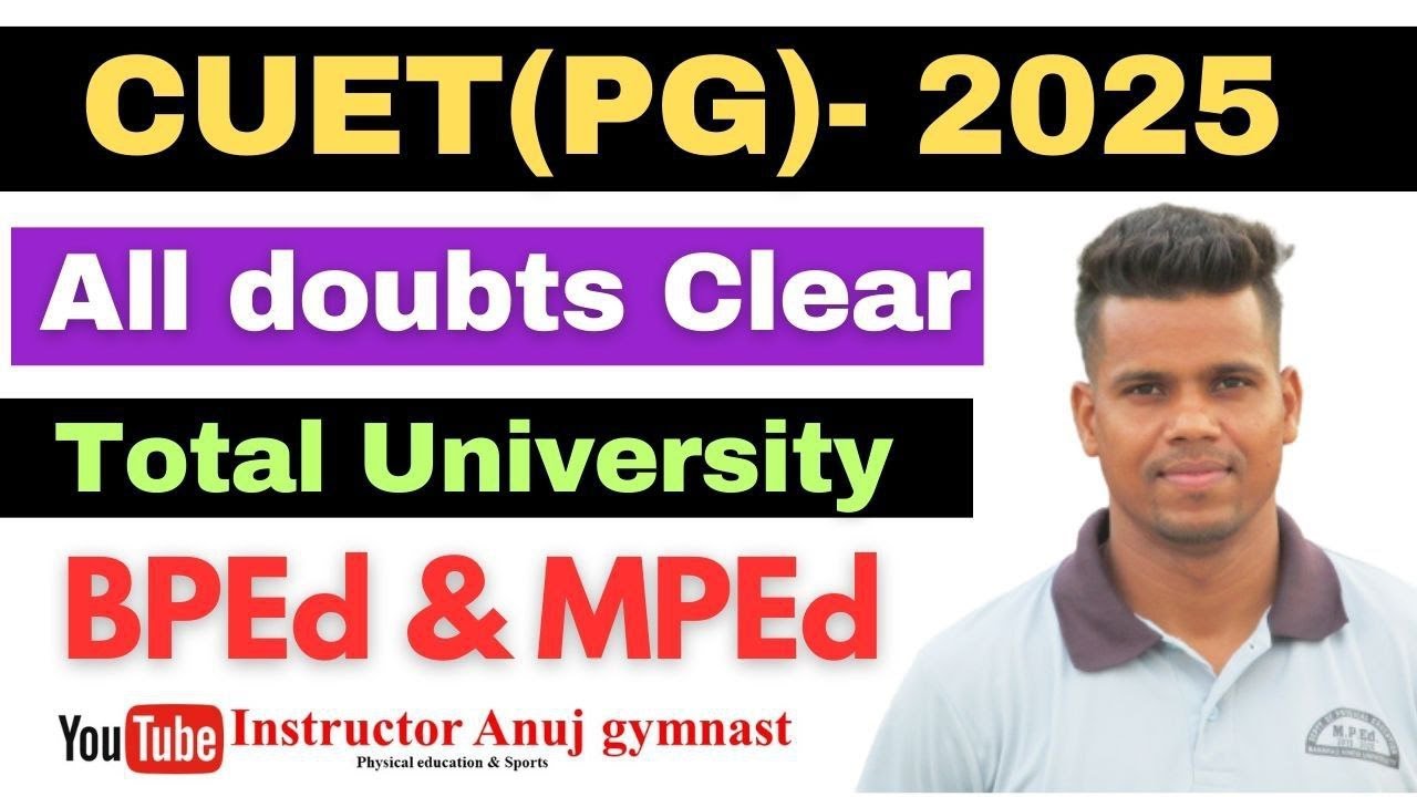 CUET PG 2025 BPED & MPED ALL DOUBTS CLEAR SESSION.//Physical education Sports sciences.