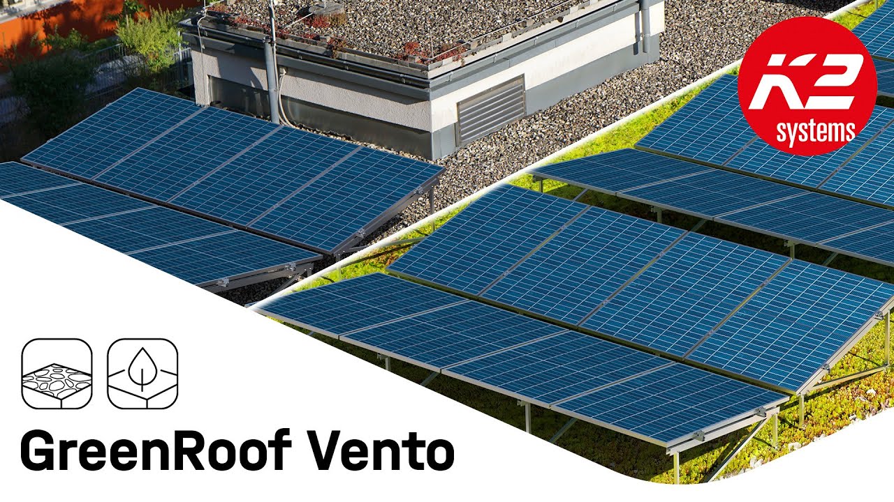 K2 GreenRoof Vento &ndash; PV mounting system for green roofs