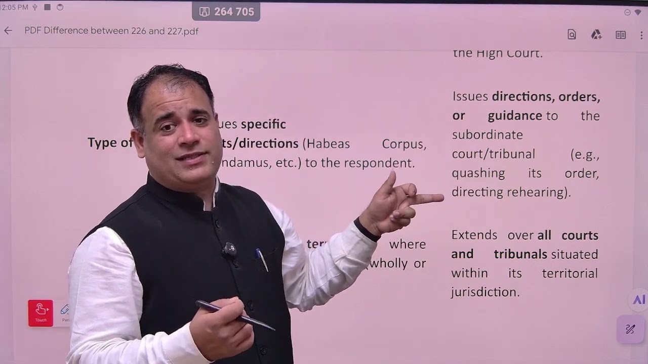 KNOW Article 226 vs 227 Tabular Difference Explained Constitution of India By Adv Abhishek Choudhary
