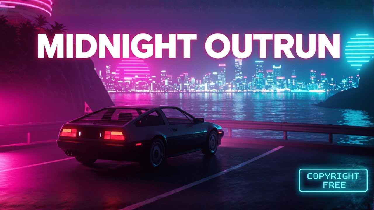 Midnight Outrun - Synthwave/Night Drive | Copyright Free Music for Videos