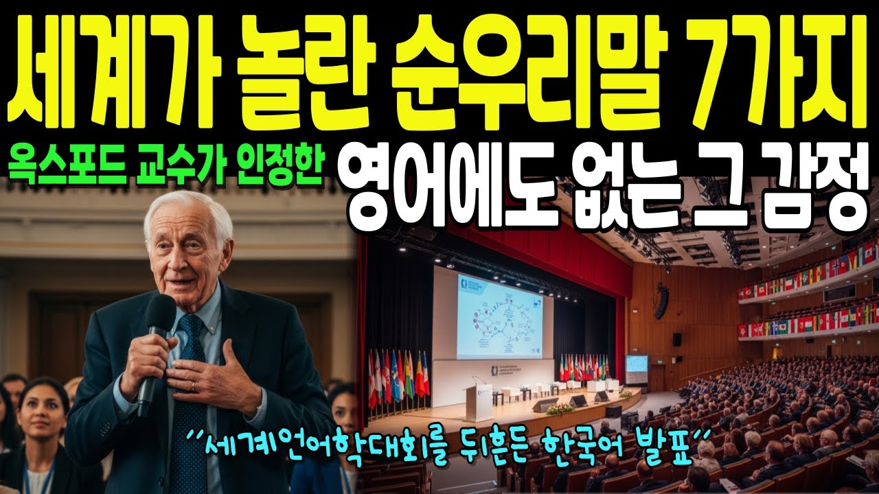 [해외감동사연] 독일 언어학자가 25년간 연구한 순우리말의 놀라운 비밀 | 애잔하다 아련하다 정