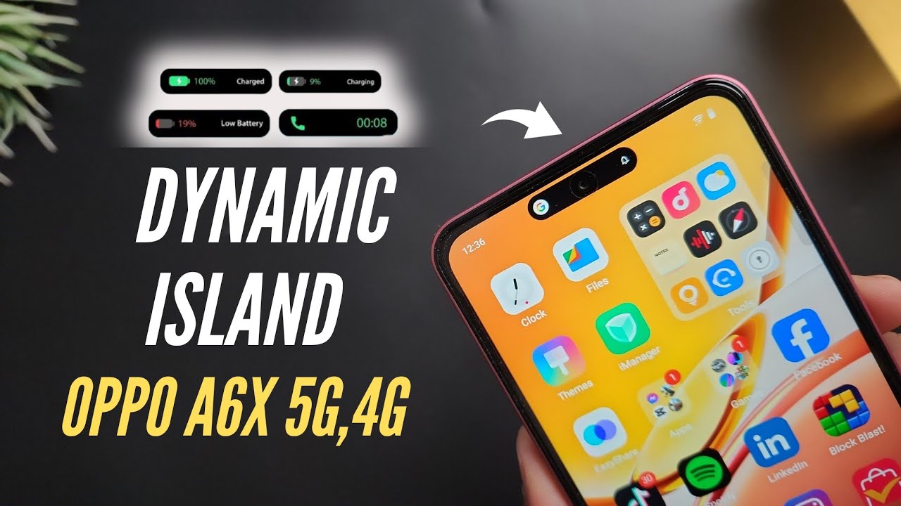 Oppo A6x 5G/4G Dynamic Island Setting For Calls, Notifications, Battery, & More |