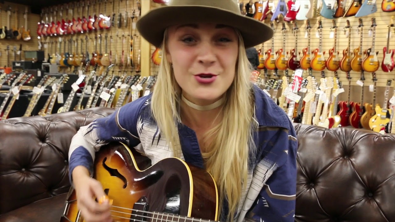 Sarah Rogo playing our 1957 Gibson ES-125 at Norman's Rare Guitars