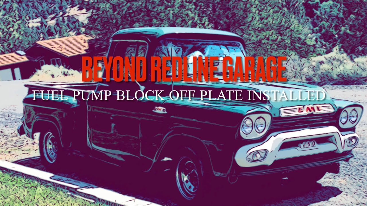 Fuel Pump Block Off Plate Installed On SBC