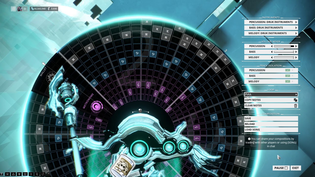 Warframe Mandachord: Beyblade intro