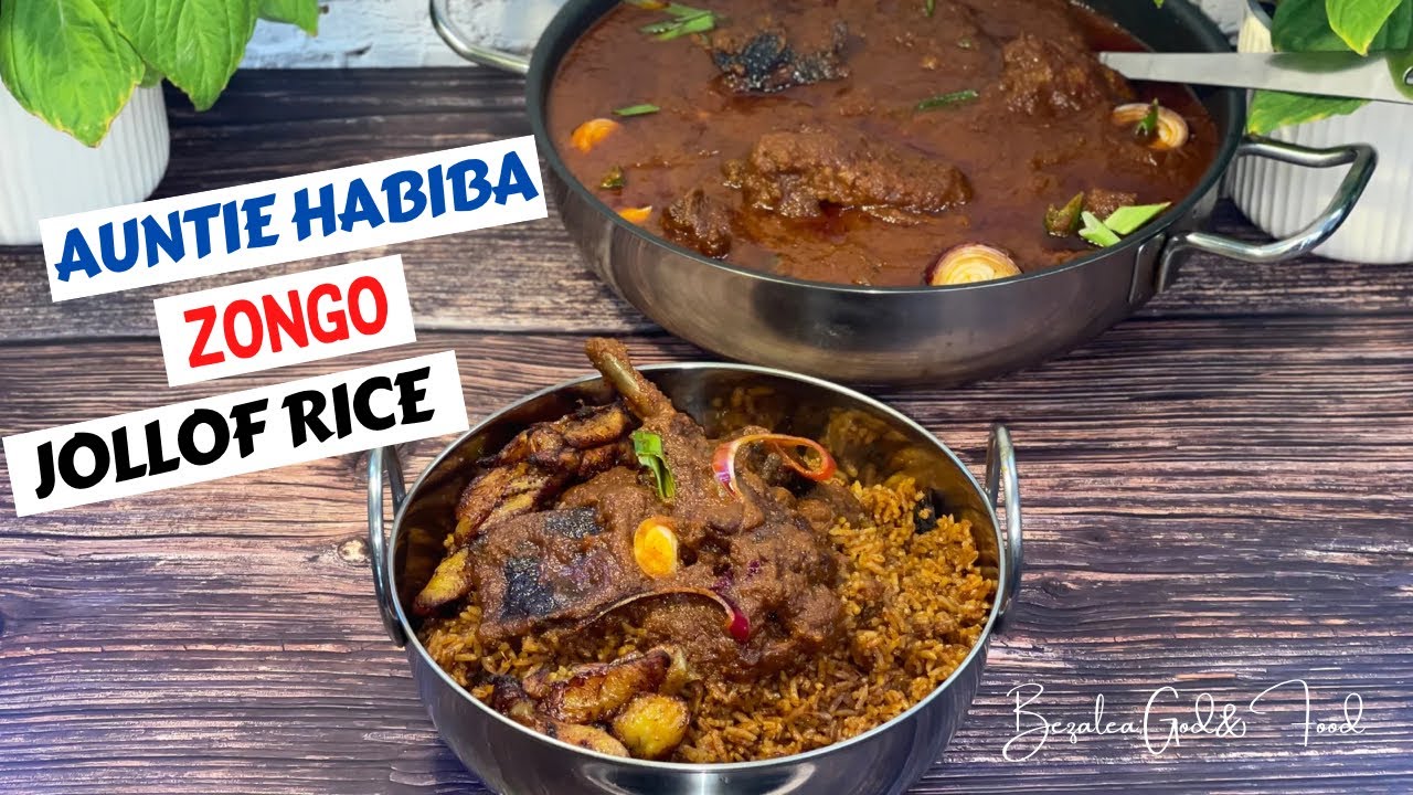 Zongo Recipes:Auntie Habiba Zongo Roadside Jollof Rice|| How to make Zongo Jollof Rice