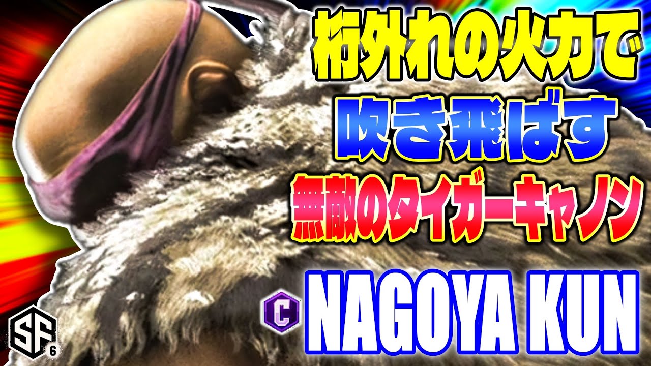 【スト6】桁外れの火力で吹き飛ばすタイガーキャノン Nagoya Kun (サガット) 【SF6】