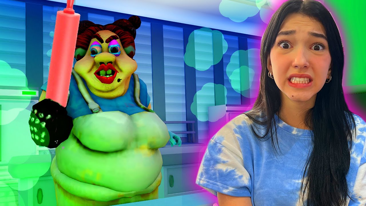 Roblox - Escapamos da Tia Assustadora da Cantina (Escape Evil Lunch Lady) | Luluca Games