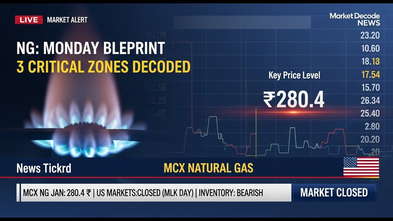 MCX Natural Gas Monday Analysis: US Holiday Impact & 3 Critical Zones | Market Decode News #mcx