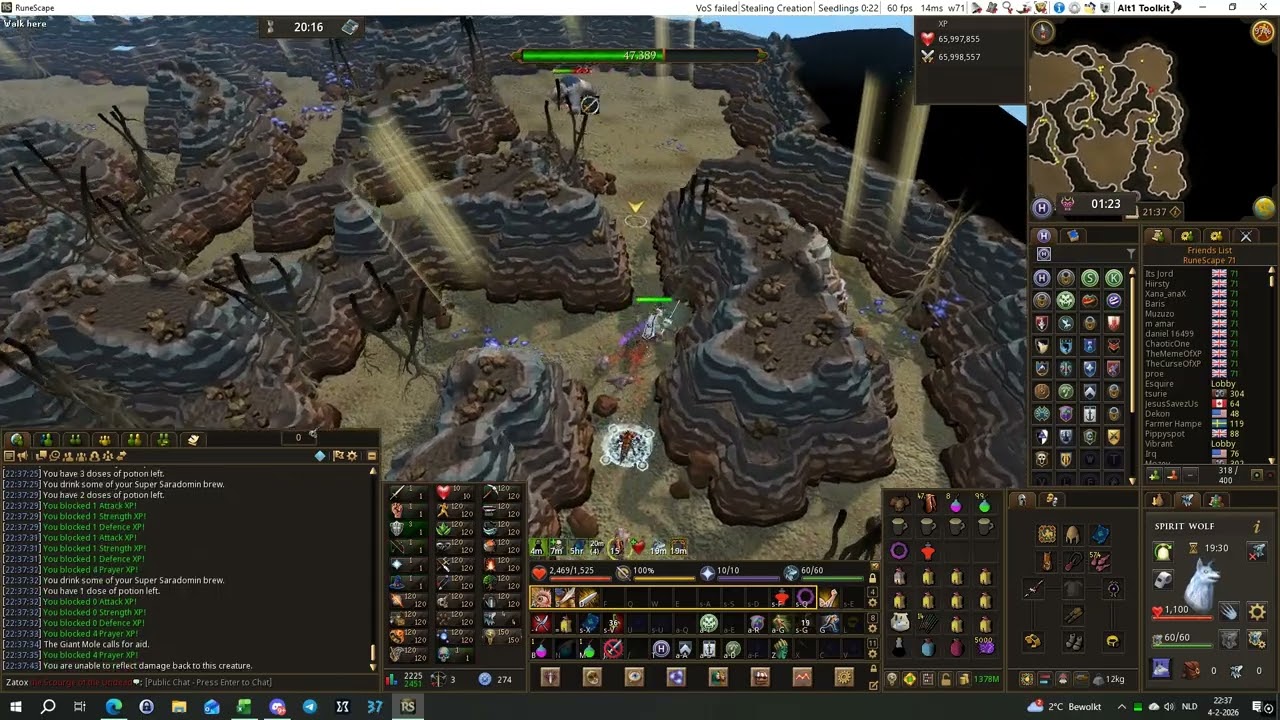 All Giant Mole achievements done on a level 3 account - Runescape 3
