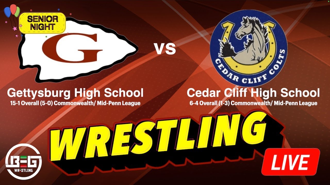 Gettysburg High vs Cedar Cliff High School Wrestling LIVE