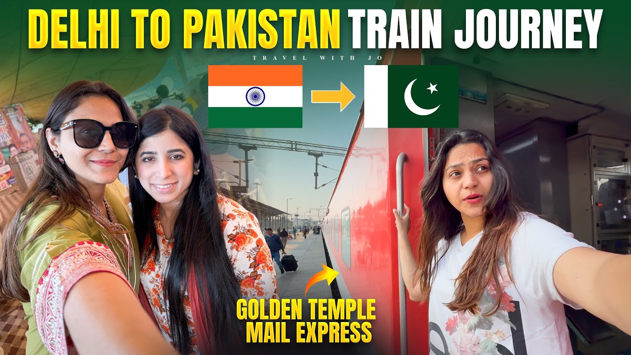Indian girl in Pakistan 🇵🇰 India to Pakistan Golden Temple Mail Express || Food on Train