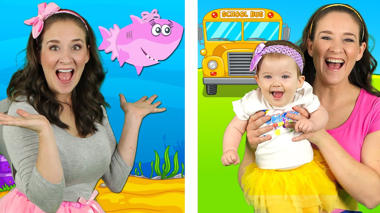 Baby Shark + Wheels on the Bus | Favourite Nursery Rhymes