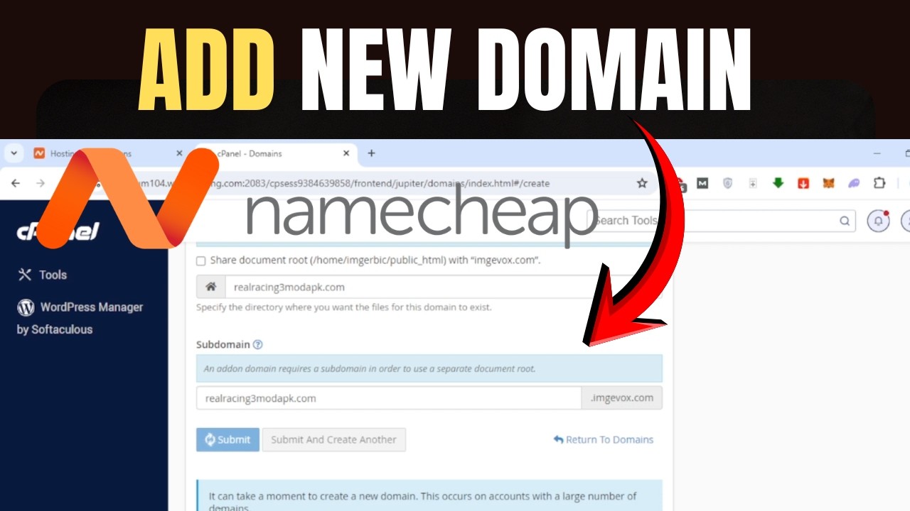 How To Add New Domain In Namecheap Hosting