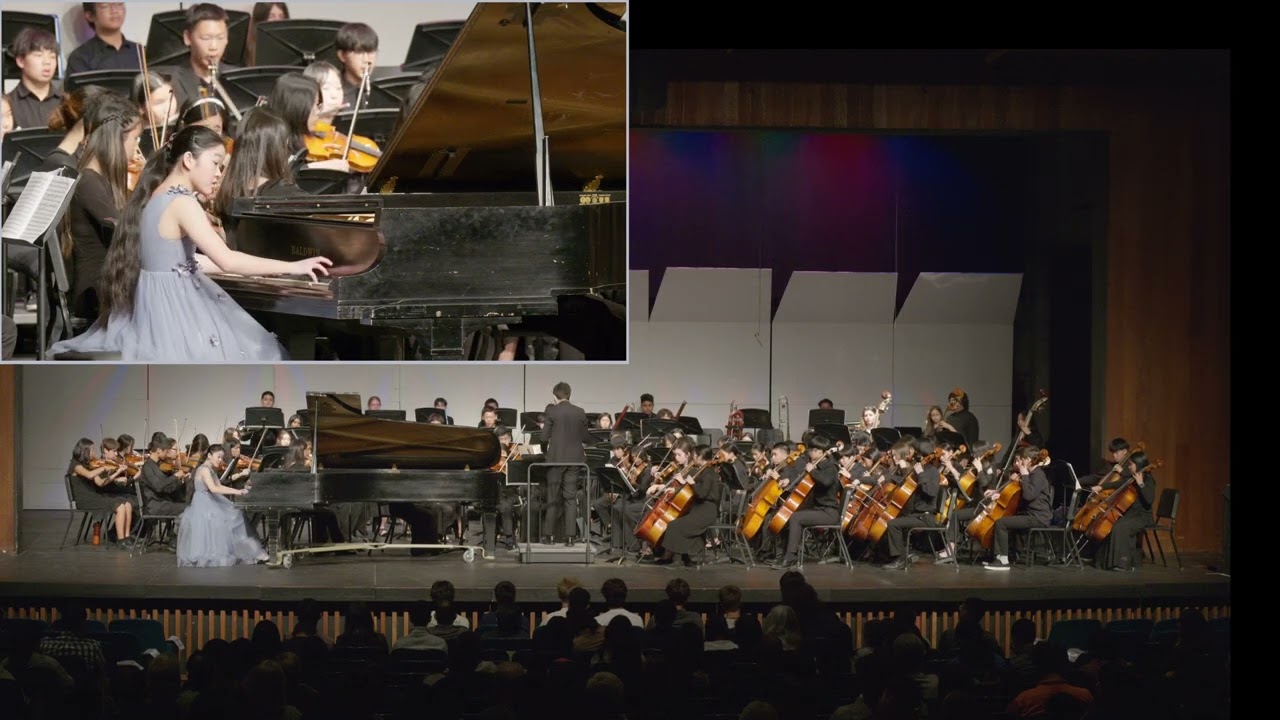 Xinran Shi Plays Chopin Piano Concerto #1, Camilla Kolchinsky Orchestra, Picture-in-Picture Version