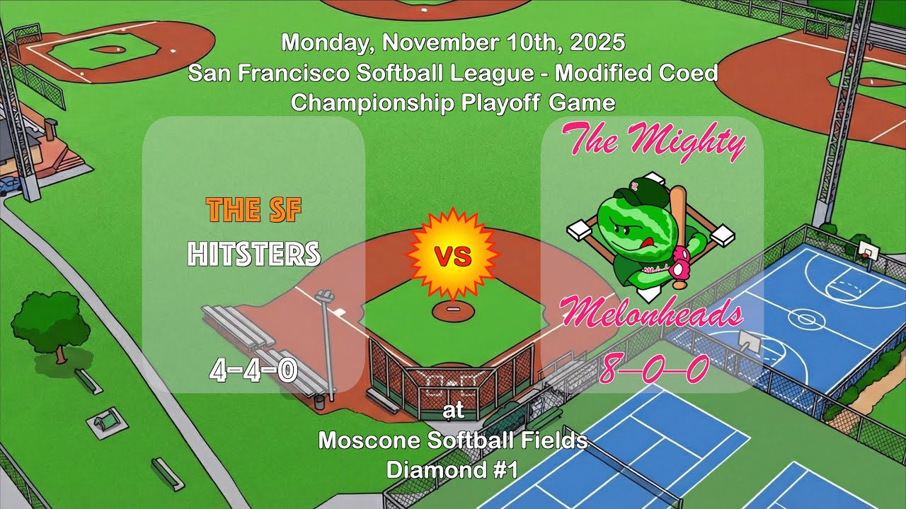 SF Softball Mod Coed Championship Game | The Mighty Melonheads vs. The SF Hitsters | 11/10/25
