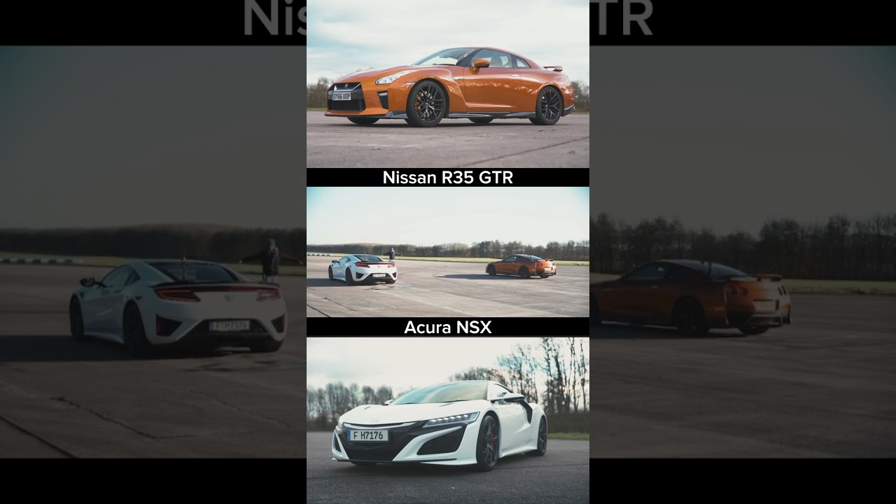 Nissan R35 GTR Vs Acura NSX #nissan #r35 #gtr #nissanr35 #nissangtr #nissanr35gtr #r35gtr #nsx #race