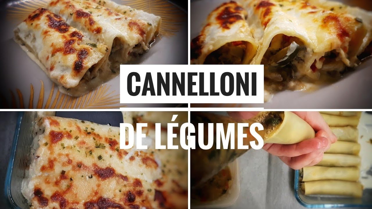 🍝Cannelloni de Légumes Sauce aux Parmesan recette facile et rapide Gratiné