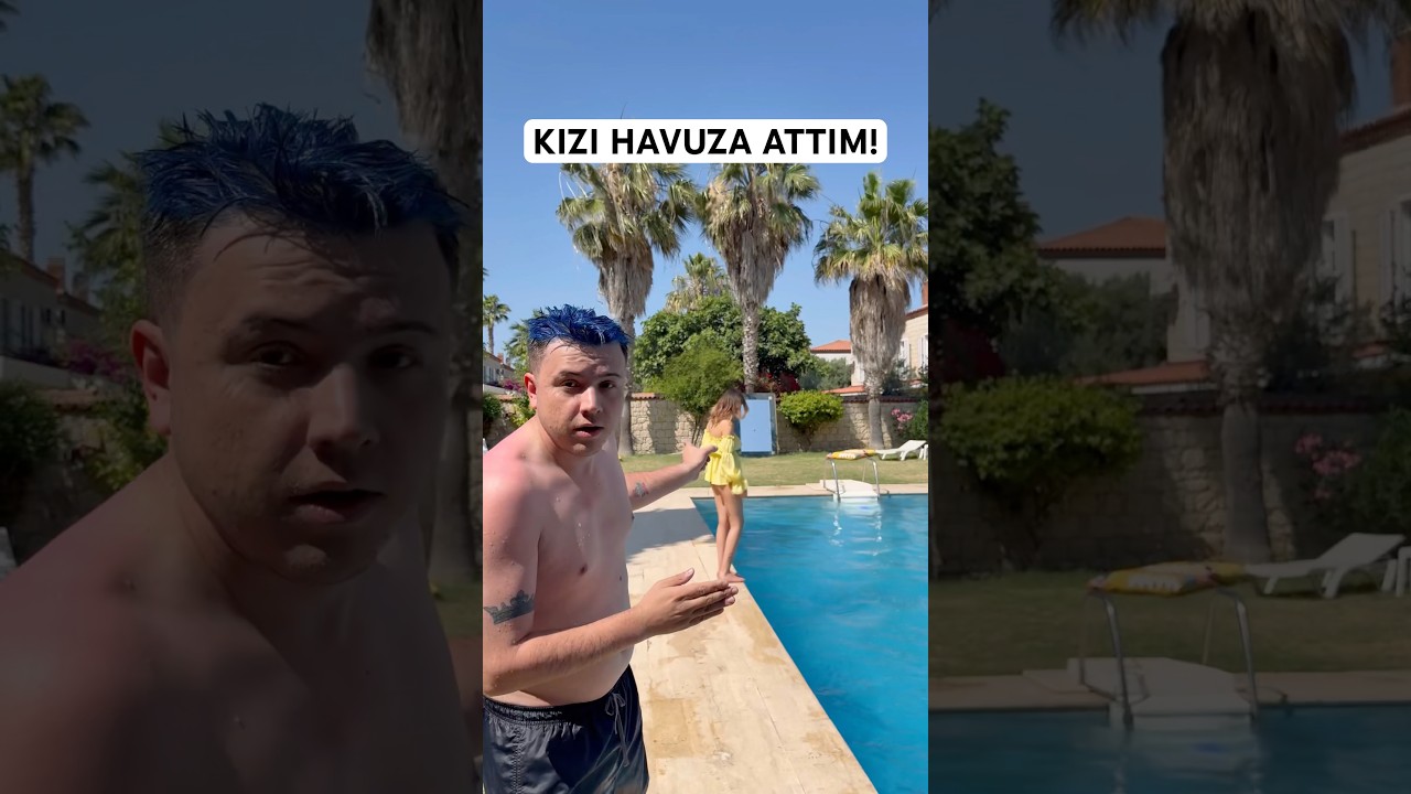 Semih Varol | KIZI HAVUZA ATTIM! Oha😱 | #semihvarol #shorts