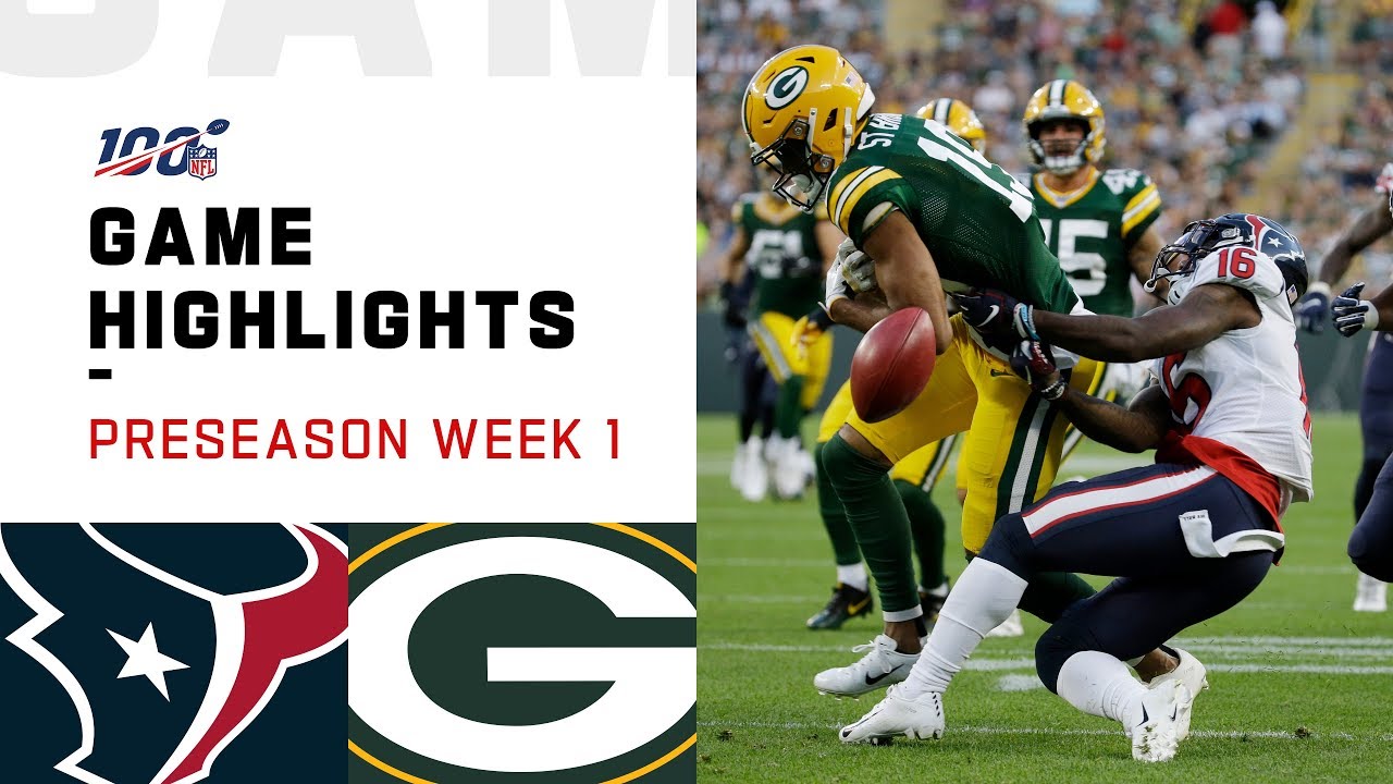 Texans vs. Packers Preseason Week 1 Highlights | NFL 2019