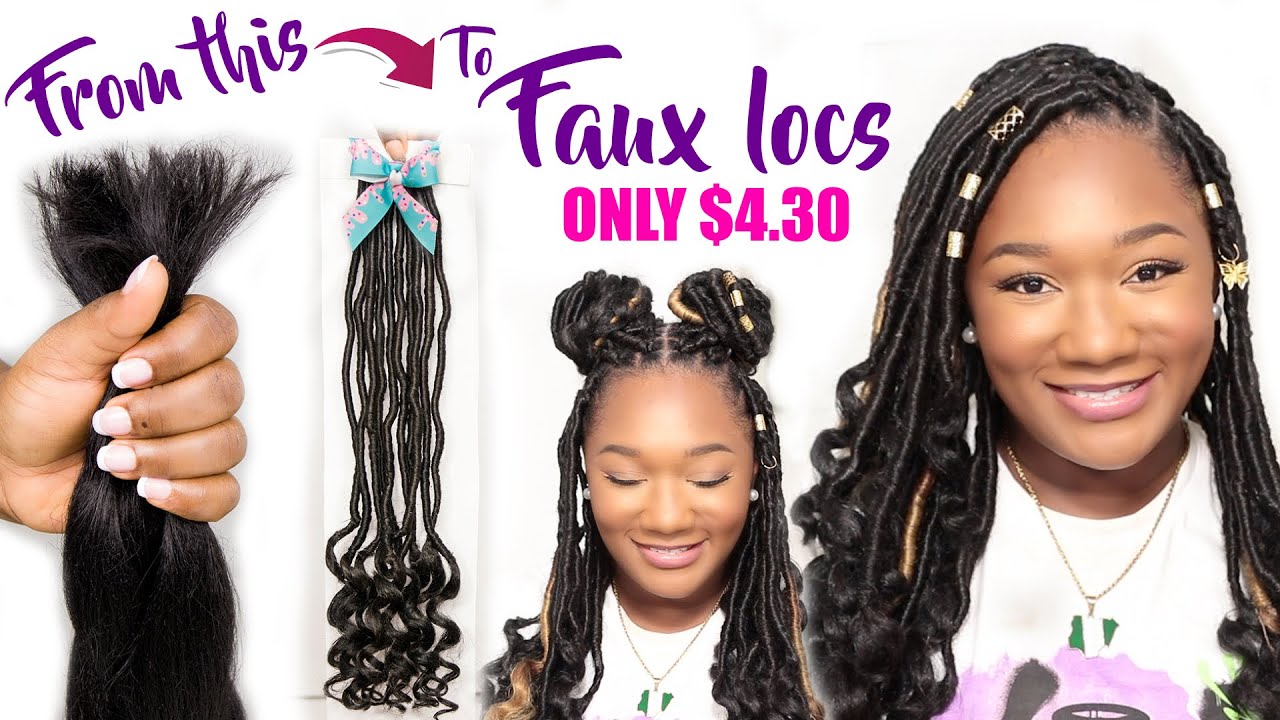 😱 ANOTHER GAME CHANGER!!! Diy $4 CROCHET FAUX LOCS with straight Kanekalon hair!!!