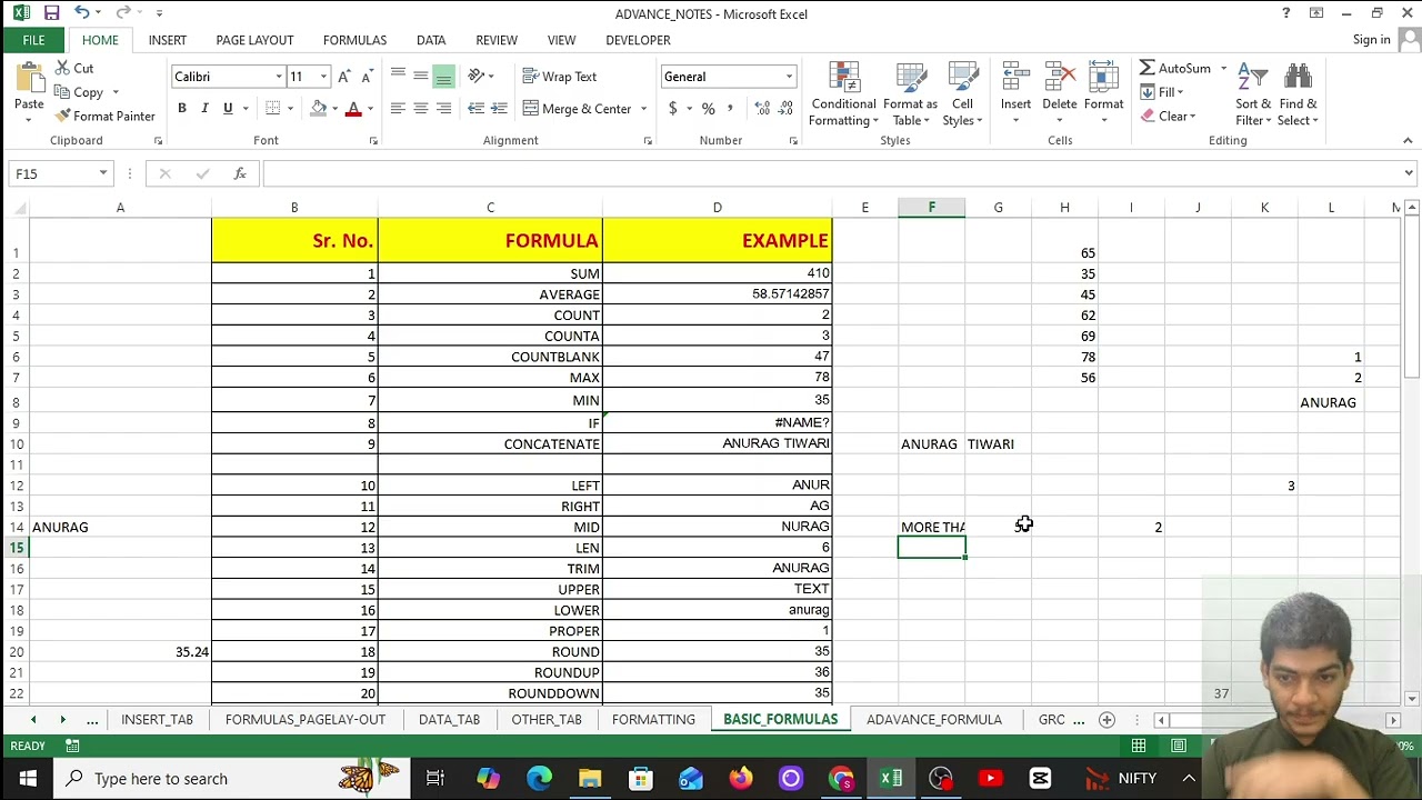 ADVANCE EXCEL LEC 8