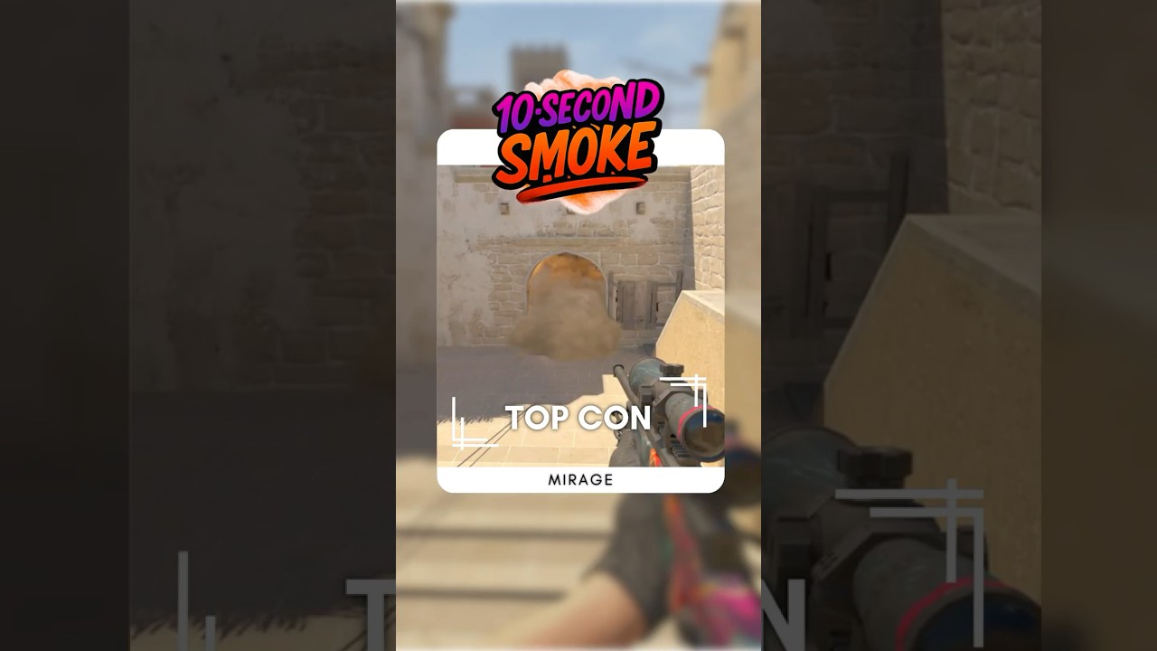 Mirage Top Connector | 10-Second Smoke | CS2 Utility Guide