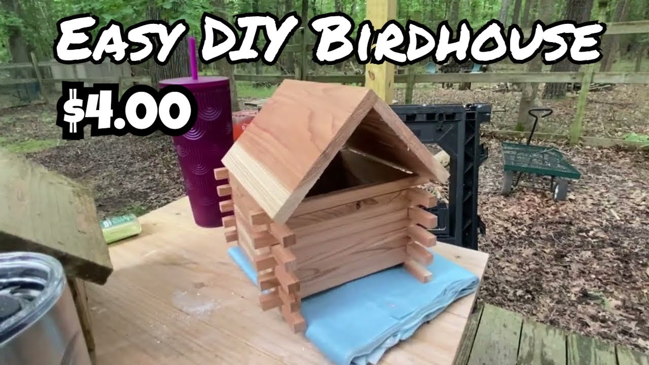 Secret to Making $4 Log Cabin Birdhouse Easy!