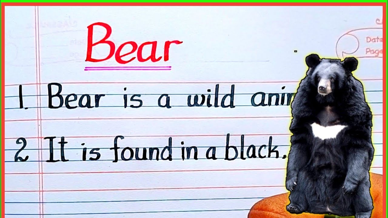 Bear |  bear essay in English | bear 10 lines essay | abot bear | 10 lines Bear essay |