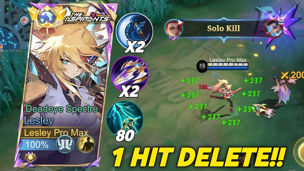 TOP 1 GLOBAL LESLLEY BEST 1 HIT BUILD 2026!! (auto win champion) - LESLEY BUILD TOP 1 GLOBAL