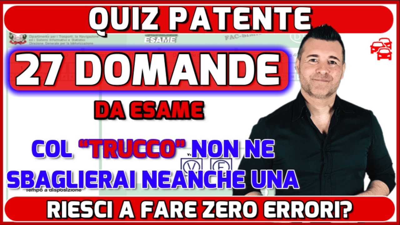 27 DOMANDE UFFICIALI - LE PAROLE 