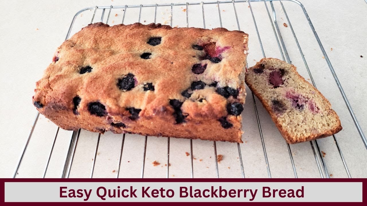 The Easiest Quick Keto Blackberry (or any berry) Bread (Nut Free and Gluten Free)
