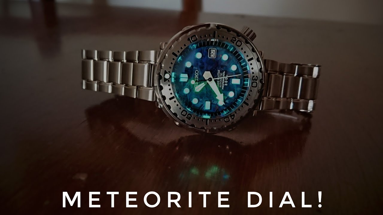 HOT! Seiko full steel Tuna with custom meteorite dial mod (automatic 6r15 Diver)